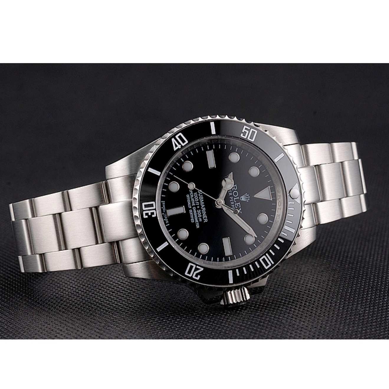 Rolex copies cheap Case Stainless Black Date Steel Rolex Bezel Bracelet Swiss Dial And And Submariner No 0824